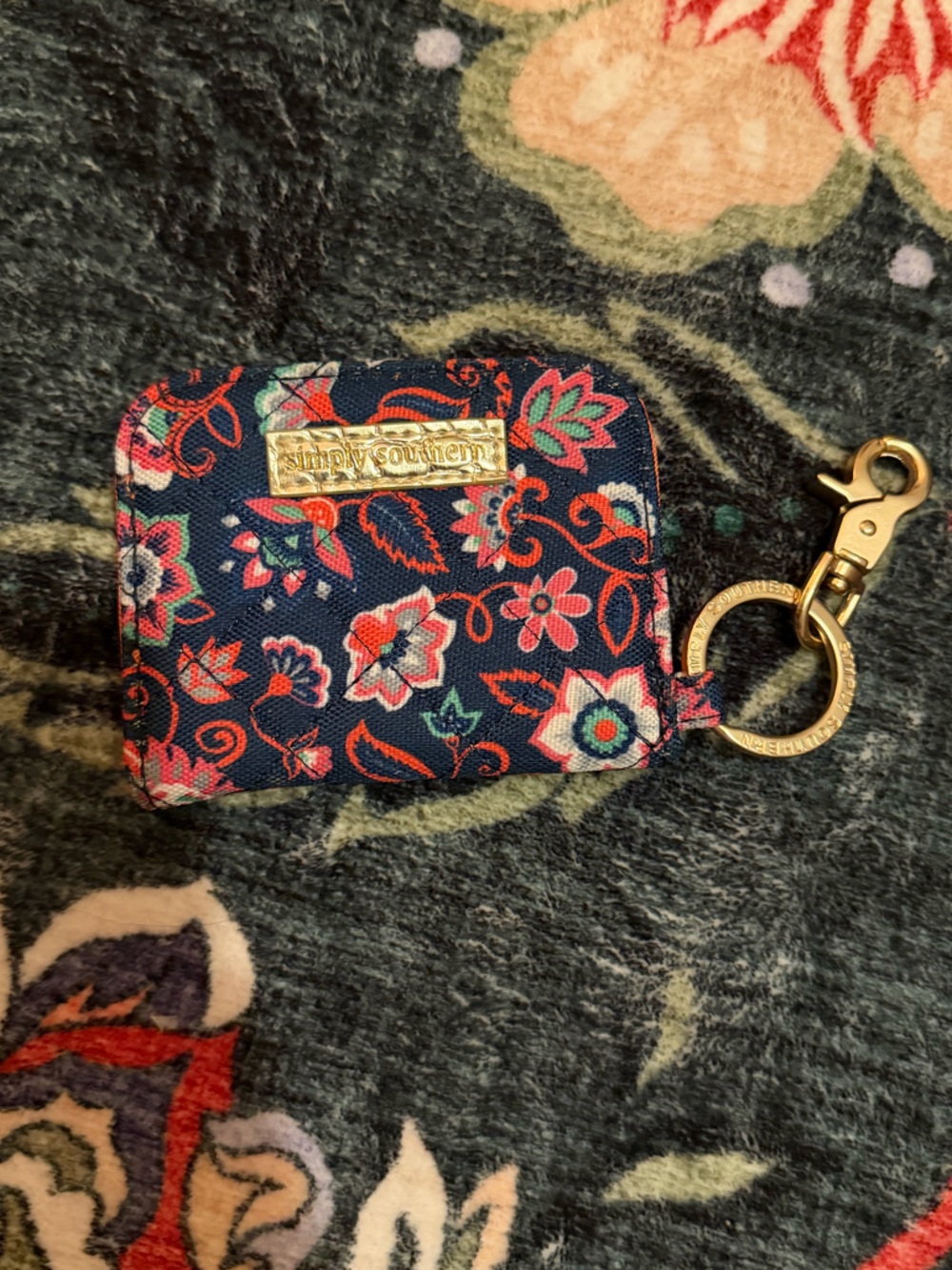Simply Southern Floral ID Wallet Keychain